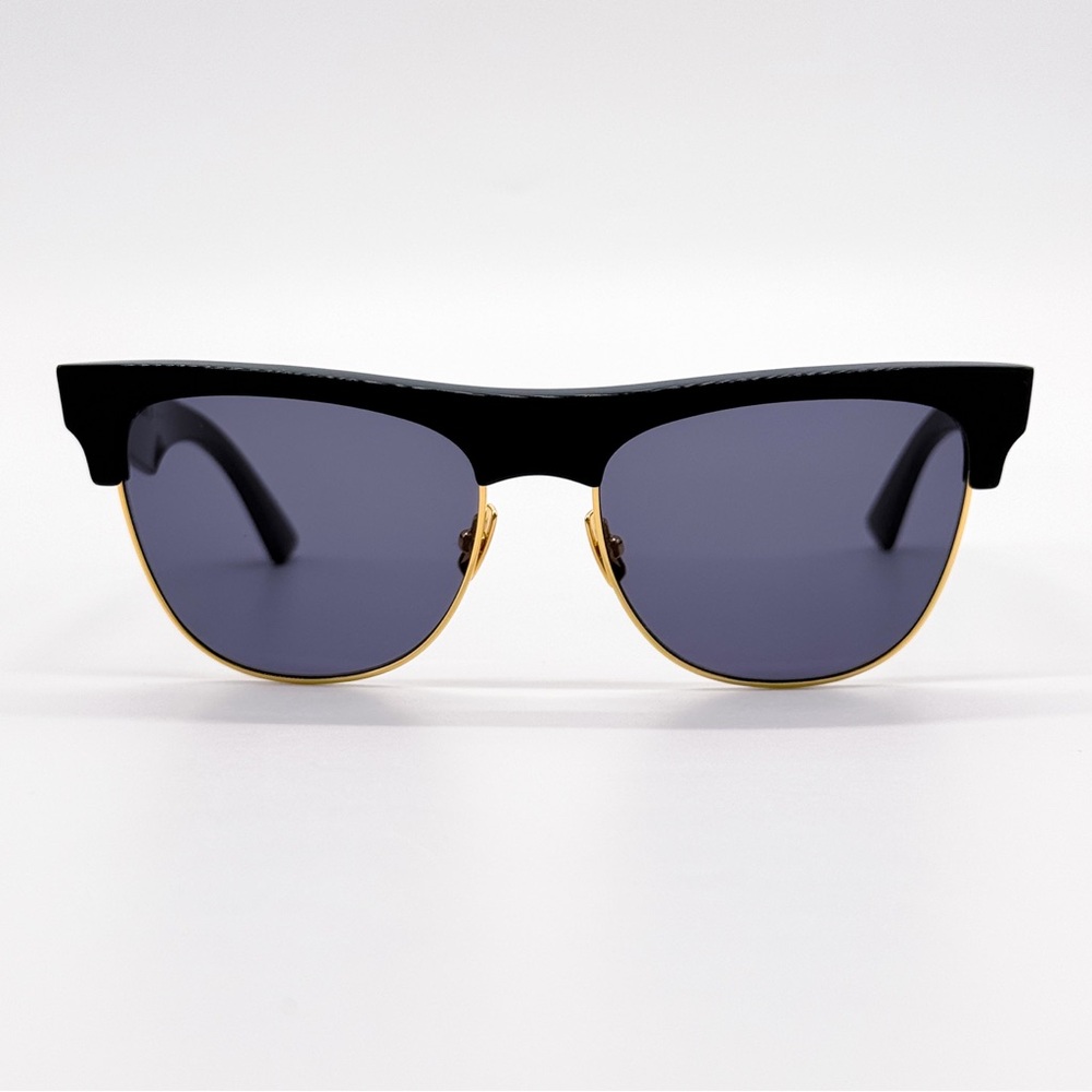 NEW BOTTEGA VENETA BV1003S 001 SQUARE BLACK GREY UNISEX SUNGLASSES - Picture 4 of 9
